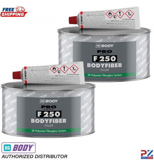HB Body F 250 Body Fibre Filler 1.5kg - 2 Pack Bridge Fibreglass Repair Filler